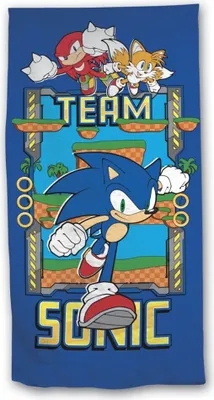Obrázek produktu pro Koupací ručník Sonic the Hedgehog, plážový ručník 70 x 140 cm (rychleschnoucí)