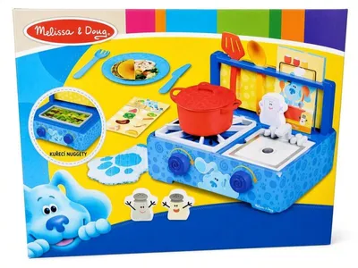 Immagine prodotto di Cucina giocattolo in legno per bambini, con accessori, 42 pezzi, colore blu