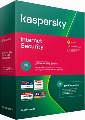 Produktbild von Kaspersky Internet Security 2 Geräte (Code in a Box)
