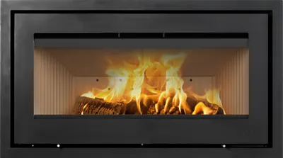 Produktbild von Lotus H470 W Kamineinsatz Schwarz / Scharniere links