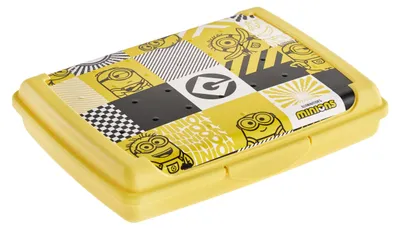Productafbeelding van keeeper lunchbox Carla mini, "Minions Mosaic", 0,5 liter, geel