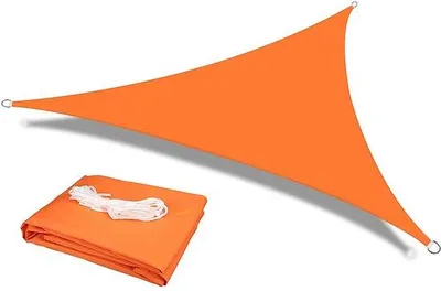 Produktbild von Ibenzoa® Dreieckiges Sonnensegel 2×2×2 m – 100% Polyester mit PolyurethanBeschichtung, wasserabweisend, UV-Schutz 98%, mit Edelstahl‑D‑Ringen & Spannseilen für Terrasse/Garten