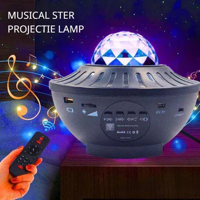 Productafbeelding van DrPhone GalaxyGlow Sterrenhemel Projector – Bluetooth 5.0 audio Nachtlamp met