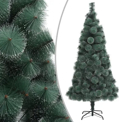 Image de Sapin de Noël artificiel avec support Vert 120 cm PET