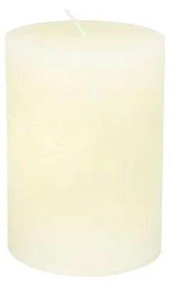 Obrázek produktu pro Svíčka značky Stumpenkerze, průměr 10 cm, výška 15 cm, barva: krémová bílá, doba hoření: cca 120 hodin.