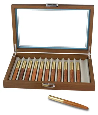 Image de Porte-stylos en bois avec 12 compartiments