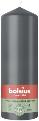 Immagine prodotto di Candela a colonna Bolsius grigio 20 cm Ø 6,8 cm