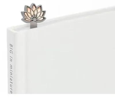 Produktbild von Lesezeichen mit Lotusblüten-Motiv, roségoldfarben - Metalmorphose