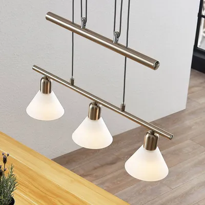 Produktbild von Lindby Pendelleuchte Delira Pendelleuchte Lampe Leuchte Licht 3 Flammig E14 G612