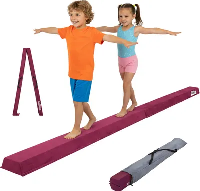 Produktbild von Schwebebalken klappbar Länge 270 cm Tragkraft 100 kg Balancierbalken inkl. Tragetasche in lila