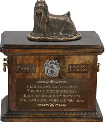 Produktbild von Yorkshire Terrier - Eine Urne für die Asche eines Hundes, eine Urne mit einer Statue, eine personalisierte Hundeurne von der Marke Art-Dog.