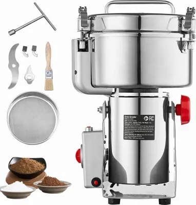 Immagine prodotto di SucceBuy 2500 g di mulino elettrico per cereali, 3400 W, alta velocità, polverizzatore in acciaio inox, per cereali secchi, spezie, muesli, caffè, mais, pepe, tipo oscillante