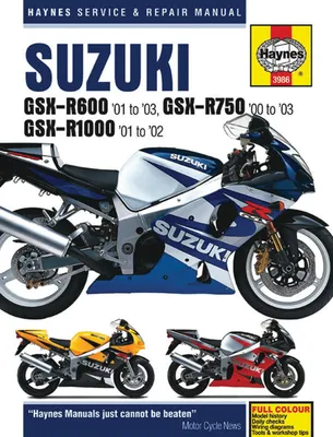 Produktbild von Suzuki GSX-R600 (01 - 03), GSX-R750 (00 - 03), GSX-R1000 (01 - 02) Haynes Repair Manual
