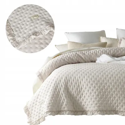 Produktbild von Room99 Molly Bettüberwurf gesteppt 240x260 mit Rüschen