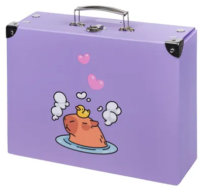 Produktbild von Baagl Kinderkoffer Pappkoffer für Schulbedarf Spielzeugkoffer - Capybara