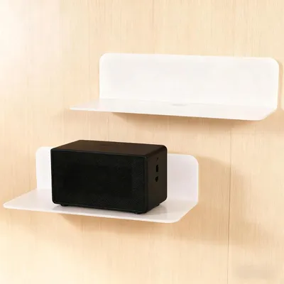Imagen del producto de Estanterías de pared pequeñas de acrílico, 2 unidades, 23 x 9 x 6 cm, para baño
