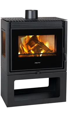 Obrázok produktu pre EEK A+ - Prity PM3-TV 13 kW | Krbové kachle na drevo s veľkým predným a 2 bočnými oknami