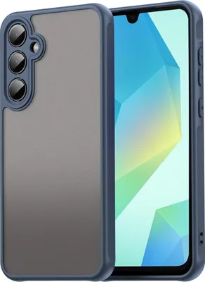 Produktbild von Hülle für Samsung Galaxy A16 - Phonesta AirFrost Semi-Transparent Back Cover - Matt Blau