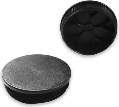 Produktbild von Ajile, 4 Stück, Runder Lamellenstopfen Ø 110 mm (Rohrwandstärke 2,1-3,0 mm), Schwarz, EPS194x4