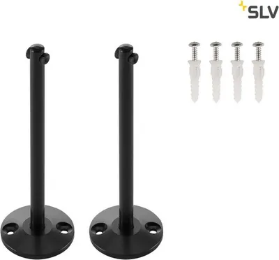 Produktbild von SLV 186340 UMLENKER für TENSEO Niedervolt-Seilsystem lang schwarz 2 Stück