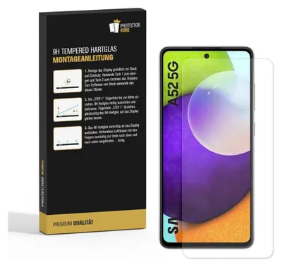 Produktbild von 2x 9H Hartglas für Samsung Galaxy A52 Panzerfolie Displayschutz Displayglas KLAR Panzerglas Schutzglas Schutzfolie Glasfolie Folie
