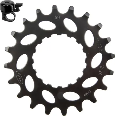 Produktbild von KMC 20 Zähne Bosch Gen. 2 Kettenblatt 1/2 x 11/128" E-25 inkl. maxxi4you Fahrradklingel