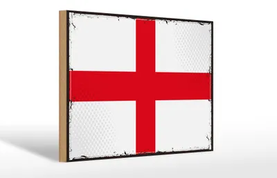 Produktbild von Holzschild Flagge England 30x20cm Retro Flag of England