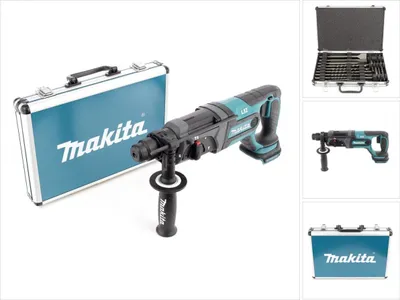 Produktbild von Makita DHR 241 18 V Li-ion Akku Bohrhammer mit SDS-Plus Aufnahme Solo + Makita D-42444 SDS-Plus Bohrer Meißel Set 17 tlg. im Alu Koffer