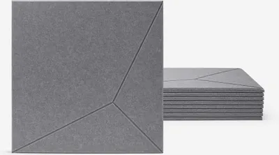 Produktbild von Set aus 8 Schallschutzpaneelen Design 60x60 grau Klank-GC