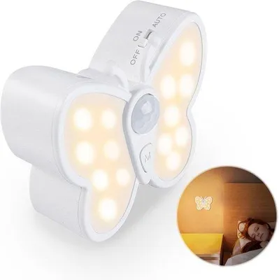 Image de Lampe de nuit LED automatique pour enfants et adultes, sans fil, avec détecteur de mouvement, idéale pour les chambres, les couloirs et les escaliers