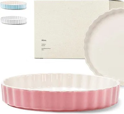 Produktbild von Keramische runde Backform, 28 cm, rosa, Antihaft