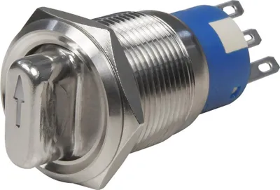 Produktbild von Vollmetall-Drehschalter, 250V AC -3A, 19 mm