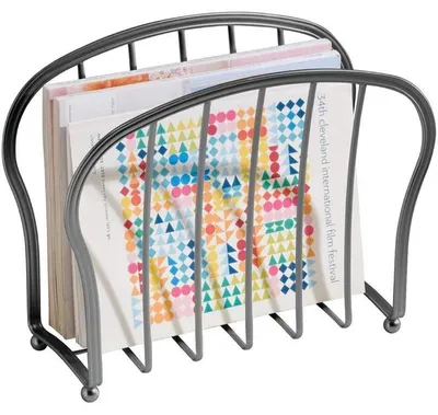Produktbild von mDesign Zeitungshalter Zeitungskorb Zeitungsablage Organizer Metall Graphit