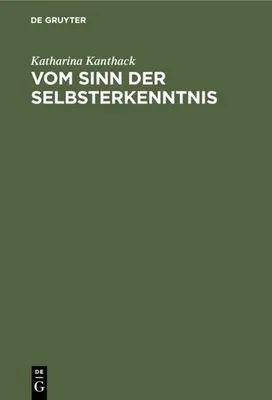 Imagen del producto de Vom Sinn der Selbsterkenntnis