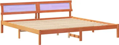 Zdjęcie produktu dla Łóżko Drewniane 180x200 Brązowe Rama Łóżka ze Stelażem do Sypialni