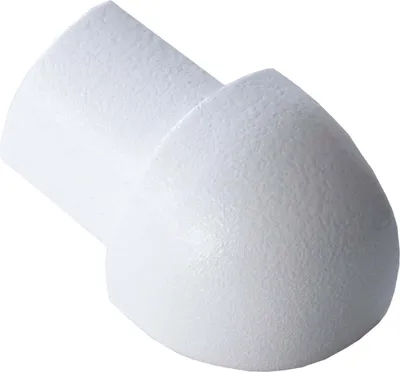 Produktbild von Dalsys Außeneck für Fliesenschiene Aluminium (eloxiert) Viertelkreisprofil 8mm, Weiß Fliesenprofil