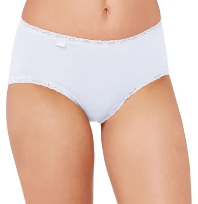 Produktbild von Sloggi 24/7 Baumwolle Lace Midi Damen Slips 3er Pack aus natürlicher Baumwolle
