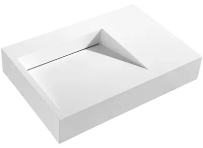 Obrázek produktu pro Umyvadlo z litého mramoru Tokio - nástěnné - bílá matná - 73,5x49,7 cm
