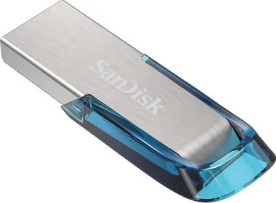 Obrázek produktu pro SanDisk Ultra Flair, 64 GB, USB Typ-A, 3.2 Gen 1 (3.1 Gen 1), 150 MB/s, Bez krytky, Modrá, Stříbrná