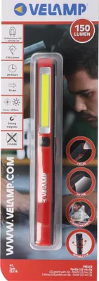Produktbild von LED-Taschenlampe 1 Watt, COB 3 Watt, batteriebetriebene 2in1 Arbeitsleuchte, mit Magnet und Clip, inklusive Batterien