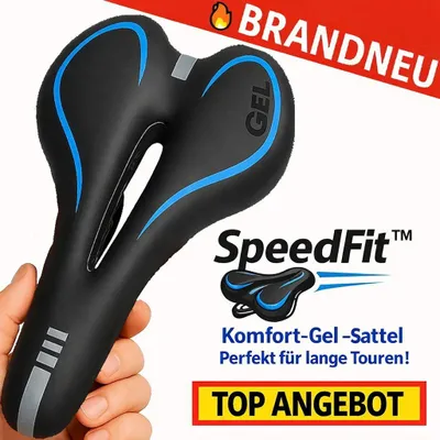 Produktbild von SpeedFit™ Fahrradsattel Fahrradsitz Gelsattel Tourensattel für Damen & Herren: Blau