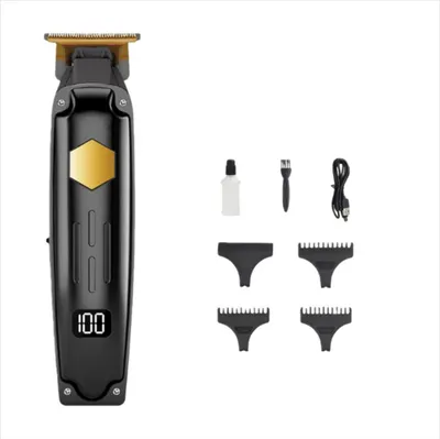 Produktbild von INF Professionelle Herrenhaarschneidemaschine - Kabelloser Trimmer mit Display Schwarz