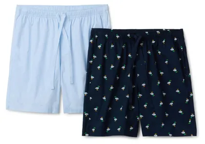 Immagine prodotto di Pantaloncini pigiama da uomo Essentials, modello corto, in cotone elasticizzato, confezione da 2