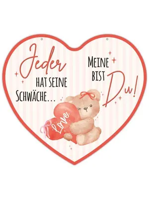 Produktbild von Herz Blechschild Meine Schwäche HB010
