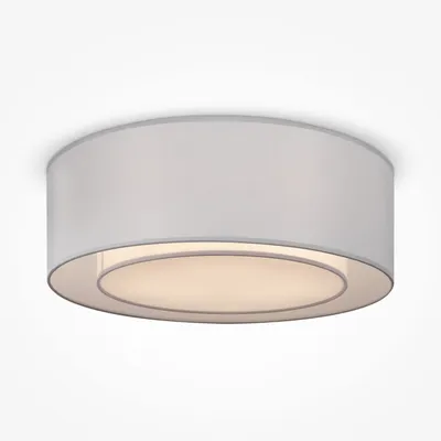 Obrázek produktu pro Stropní svítidlo kovová tkanina Ø 52 cm chrom světle šedá E27 3 světla kulaté moderní stropní svítidlo