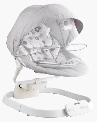 Immagine prodotto di Altalena per bambini VEVOR con 3 velocità, touchscreen IMD, telecomando, Bluetooth e 10 canzoni preimpostate, adatta per bambini da 0-9 mesi a 9 kg di peso