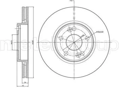Produktbild von 2x METELLI Bremsscheibe 23-0533 für RENAULT Scénic I (JA0/1_ FA0_) 44 0mm