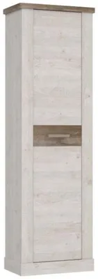 Dielenschrank DURO Garderobenschrank Optik Pinie weiß antik