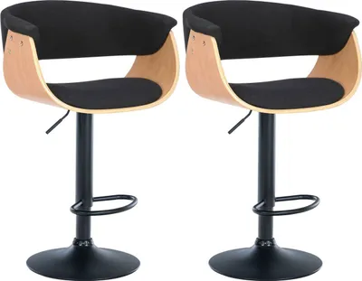 Produktbild von 2er Set Barhocker Vestal Stoff natura/schwarz