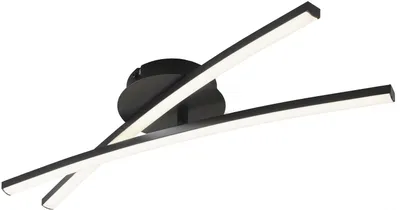 Produktbild von LED-Deckeneleuchte - Schwarz - Metall - 2-flammig - B 50 cm